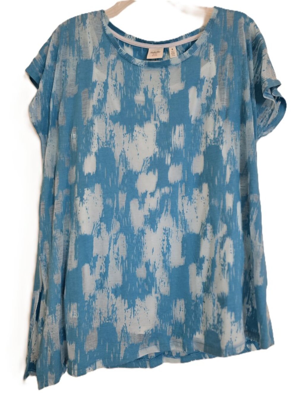 NWT Rafaella Sport Studio Blue Abstract Asymmetrical Hem 2-Piece Top/Cami Medium